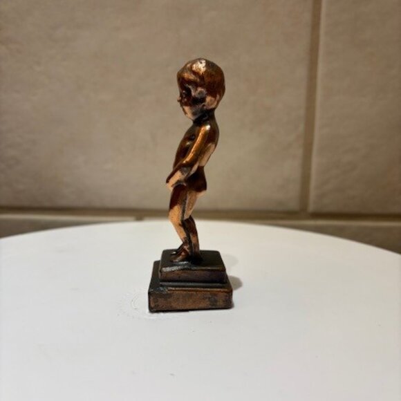 BRUXELLES Brussels Bronze Figurine 'Manneken Pis' - VINTAGE 4" - Picture 6 of 9
